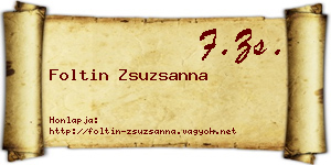 Foltin Zsuzsanna névjegykártya